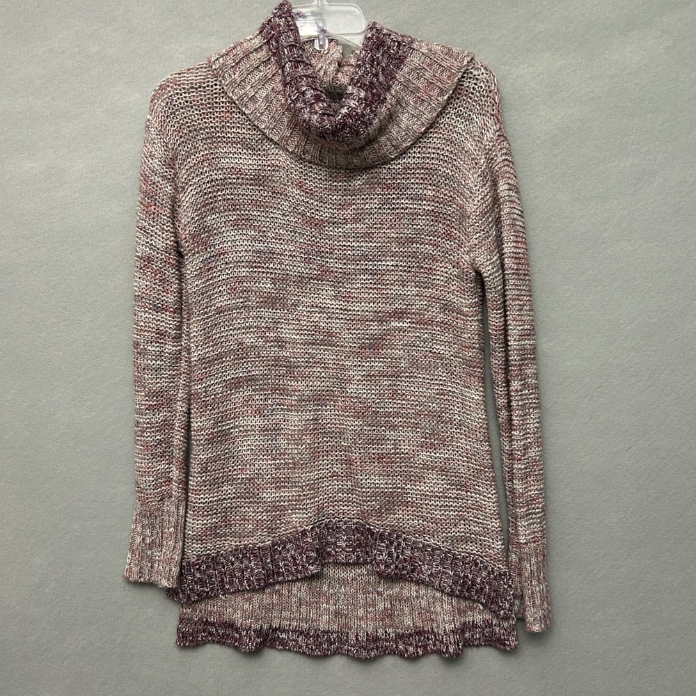 Tantrums Sweater Women's S Cowl Neck Purple Cozy Long Sleeve Loose Knit Comfy